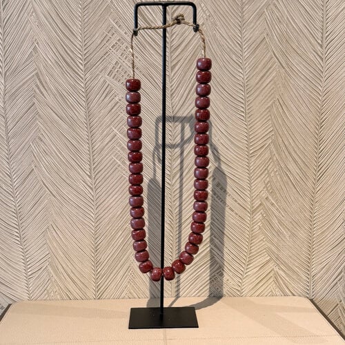 Ketting Kralen op standaard Burgundy