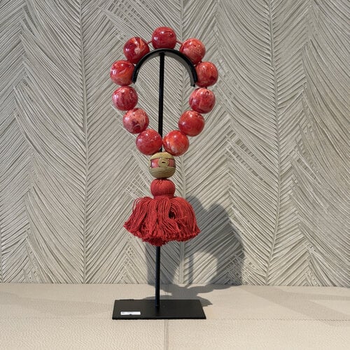 Ketting kralen met dot Rood