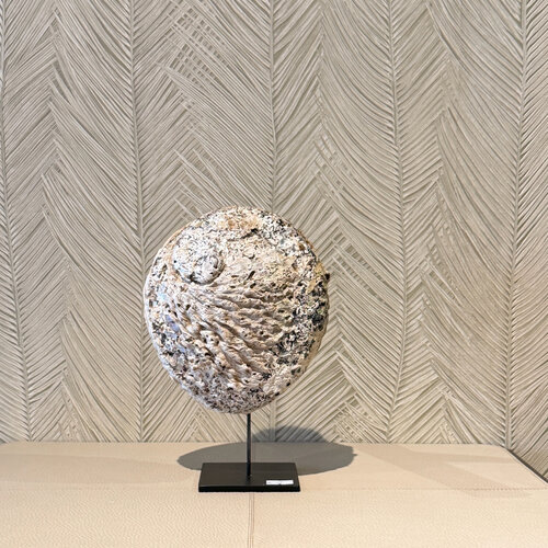 Schelp op voet Grof beige