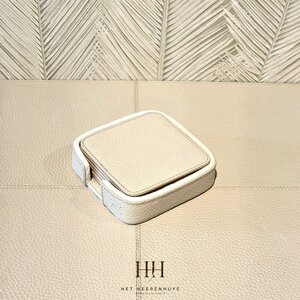 Onderzetters Leder Beige vierkant
