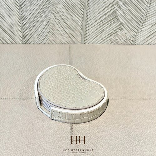 Onderzetters Leder Beige Kidney Croco