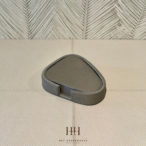 Onderzetters Leder Taupe Organic