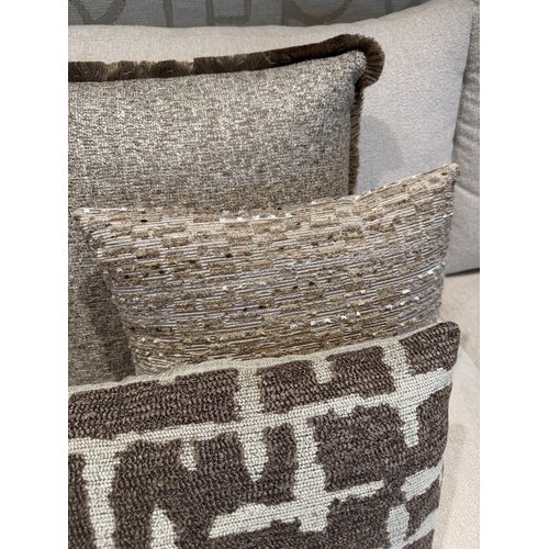 SJIEK Kussens Bruin Beige Set van 3