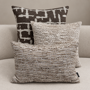 SJIEK Kussens Bruin Beige Set van 3 SJIEK Kussens Bruin Beige Set van 3
