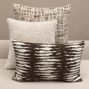 SJIEK Kussens Bruin Beige Set van 3 SJIEK Kussens Bruin Beige Set van 3