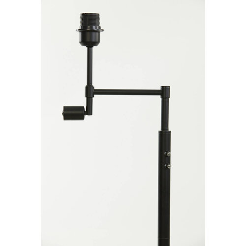 Vloerlamp, zwart met leeslamp