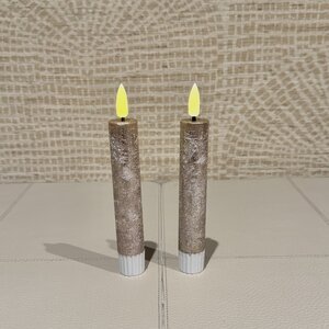 Mansion Kaarsen LED Licht Taupe Metalic Diner (oplaadbaar) Mansion Kaarsen LED Licht Taupe Metalic Diner (oplaadbaar)