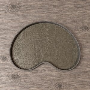 Dienblad Leder Taupe Kidney Croco XL