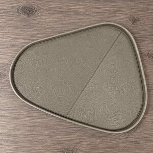 Dienblad Leder Taupe Organic  Effen L