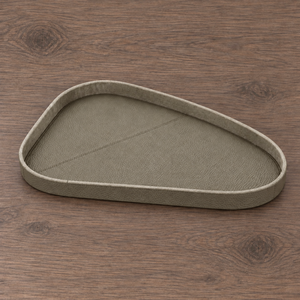 Dienblad Leder Taupe Organic  Effen M