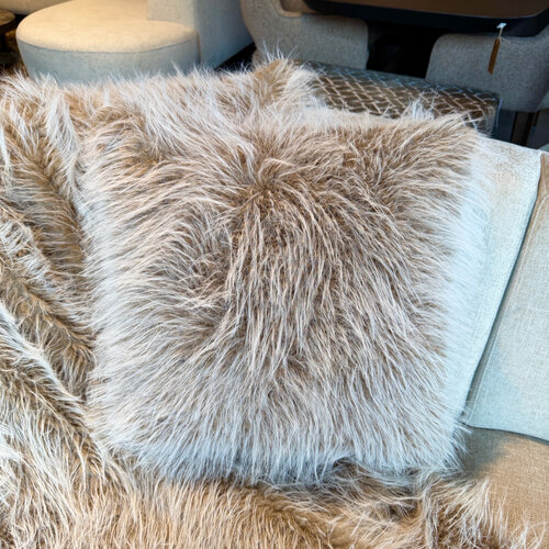 Bontplaid Langharig Beige