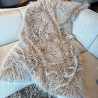 Bontplaid Langharig Beige
