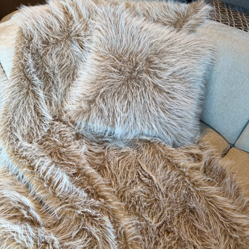 Bontplaid Langharig Beige