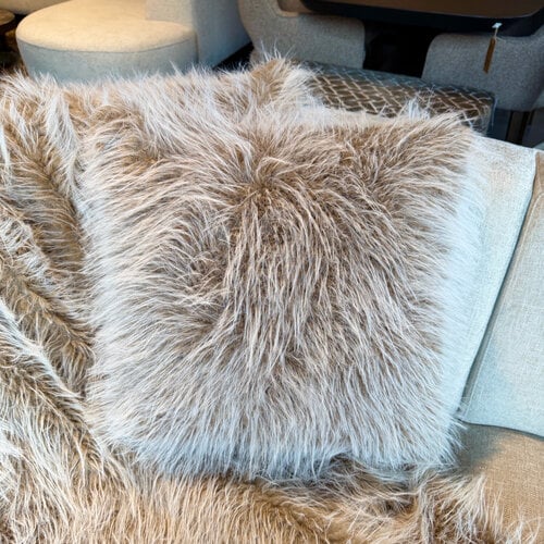 Kussen Bont Langharig Beige Kussen Bont Langharig Beige