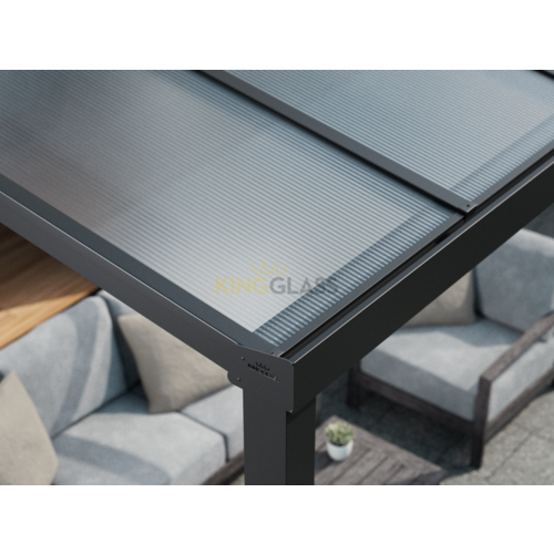 Terrassenüberdachung | Polycarbonat | Anthrazit | 11,06 x 3 meter Terrassenüberdachung | Polycarbonat | Anthrazit | 11,06 x 3 meter