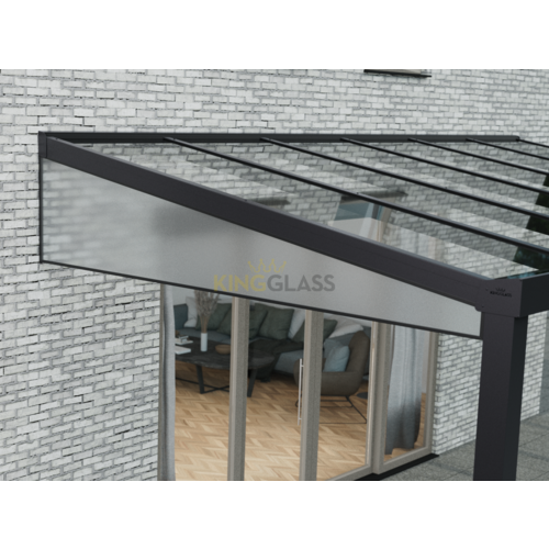 Terrassenüberdachung | Polycarbonat | Anthrazit | 10,06 x 4 meter