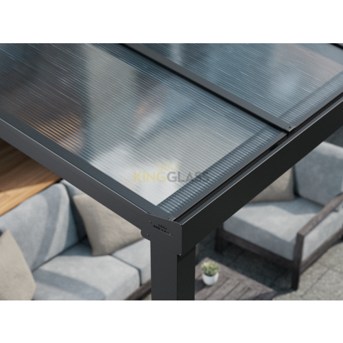 Terrassenüberdachung | Polycarbonat | Anthrazit | 8,06 x 2,5 meter Terrassenüberdachung | Polycarbonat | Anthrazit | 8,06 x 2,5 meter
