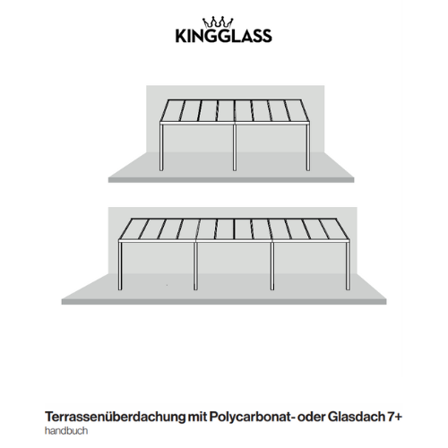 Terrassenüberdachung ab 7 Meter Handbuch Cover