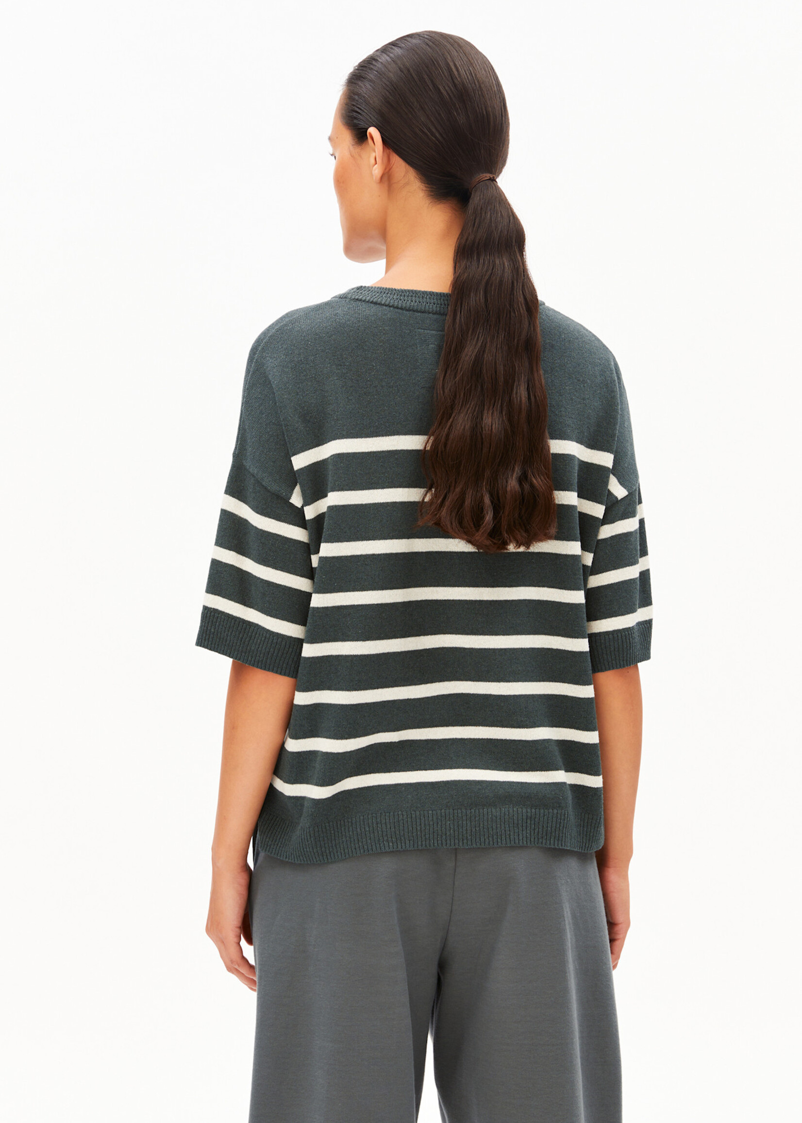 Armedangels STRIPE LINEN BLEND SWEATER