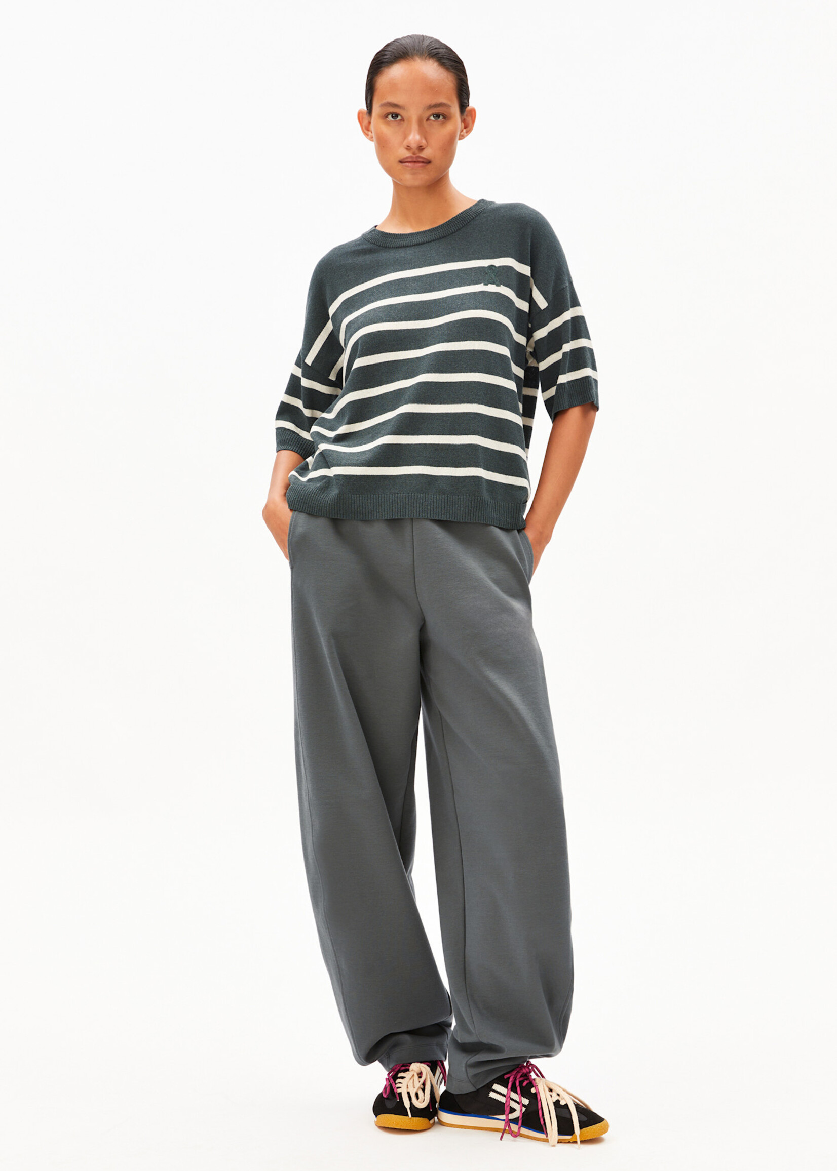 Armedangels STRIPE LINEN BLEND SWEATER