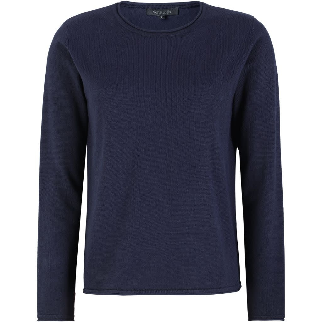 Soft Rebels SRMarla O-neck Roll Egde Knit