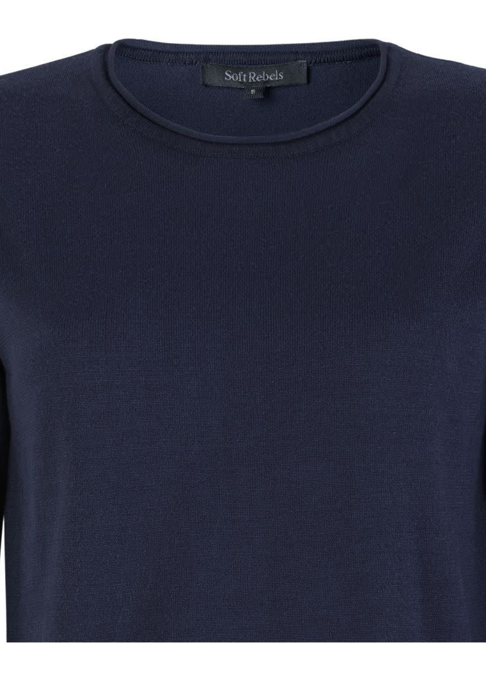 Soft Rebels SRMarla O-neck Roll Egde Knit