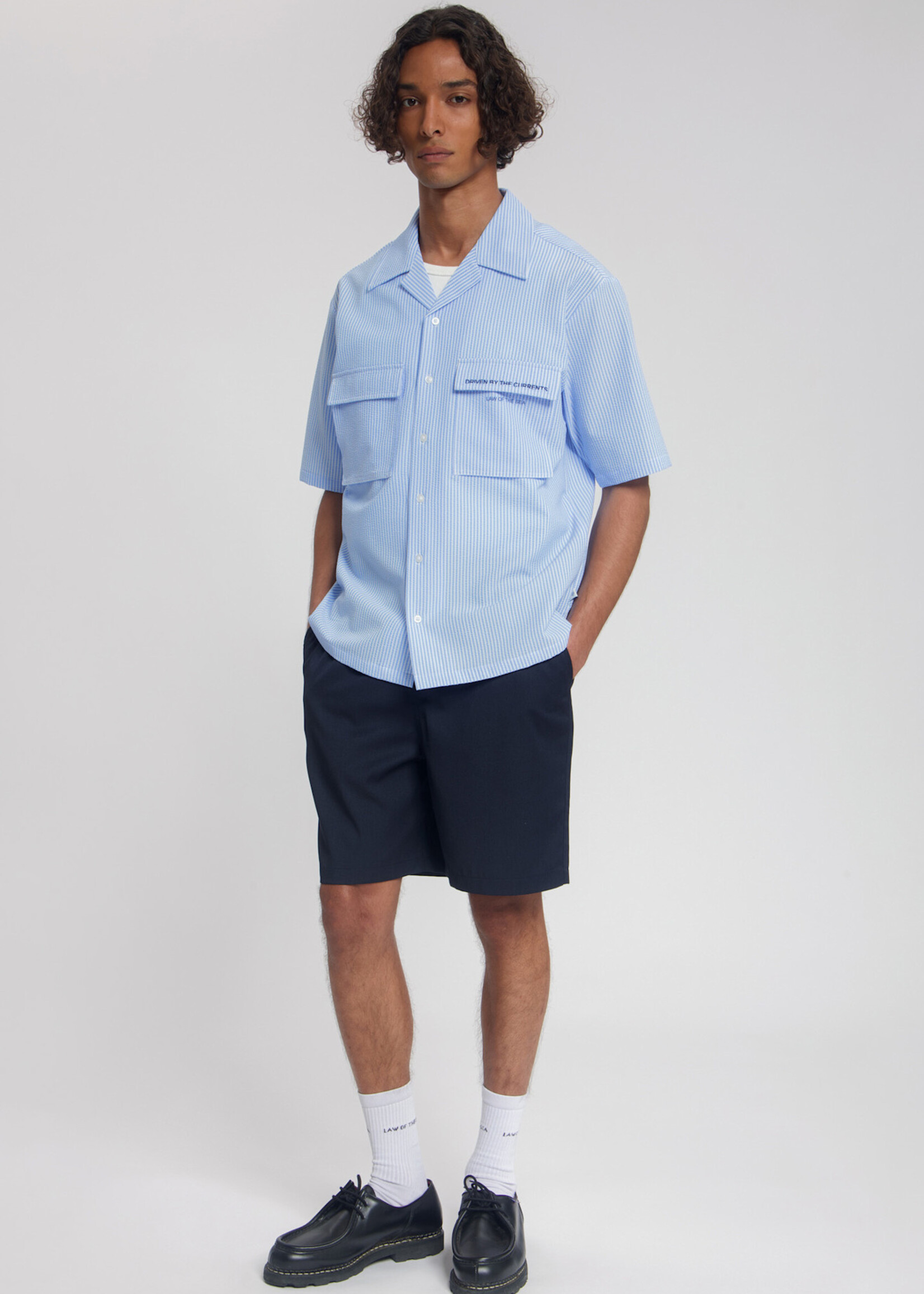 Law of the Sea CORALYN SEERSUCKER STRIPED SHIRT