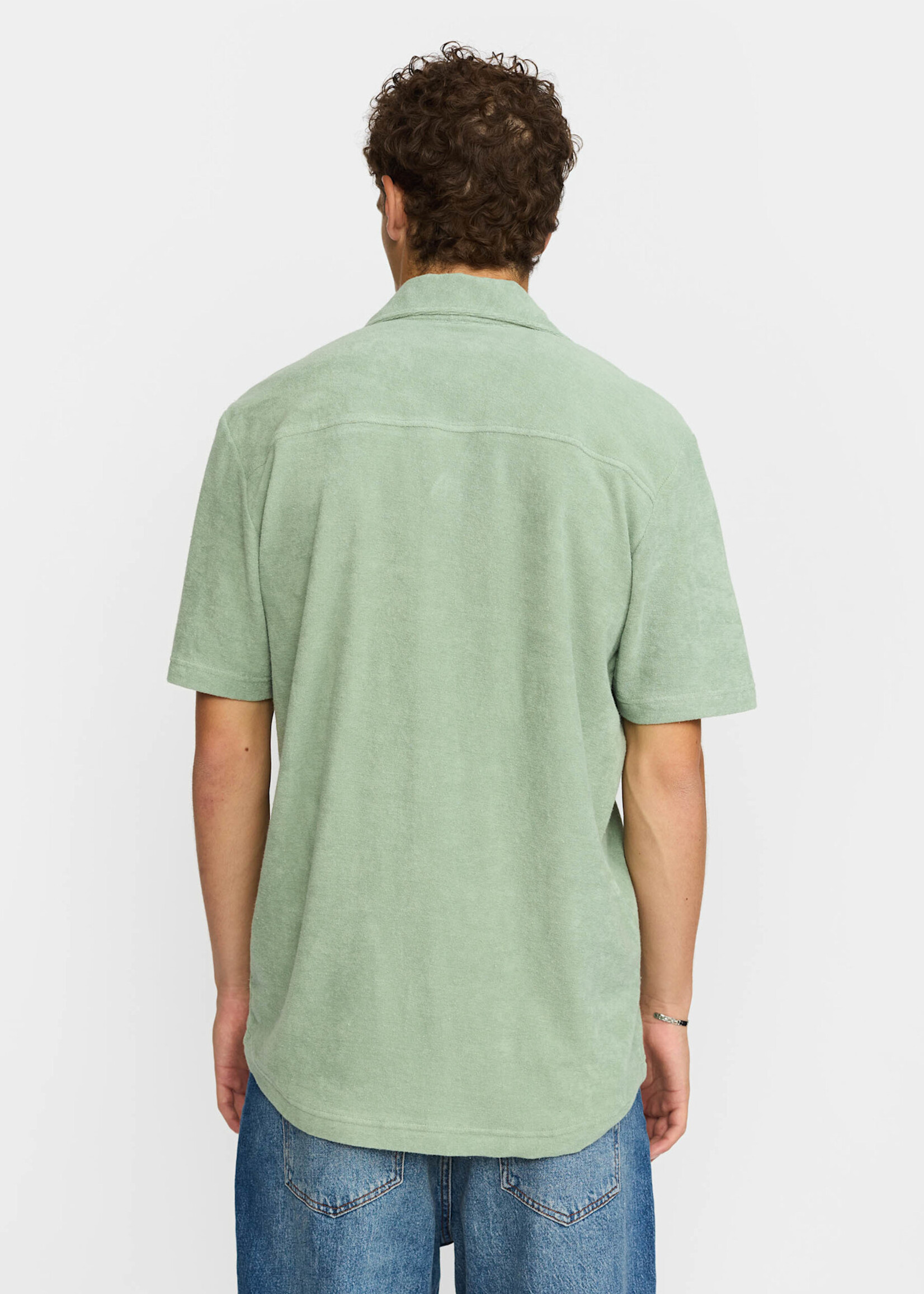 REVOLUTION 3823 Terry Short-sleeved Cuban Shirt