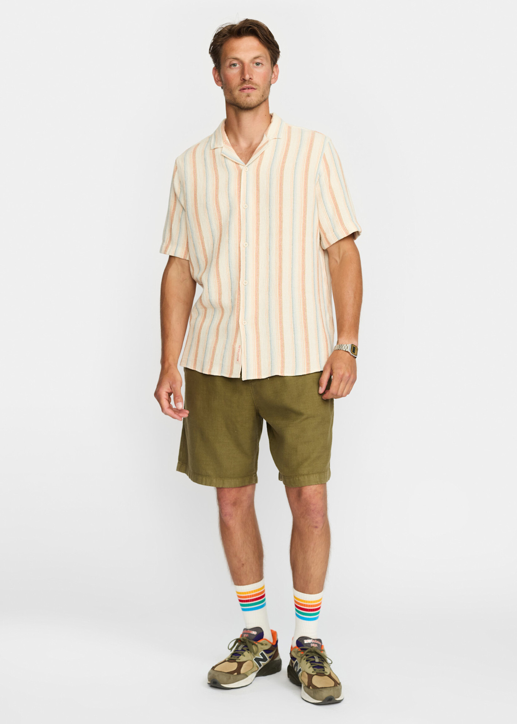 REVOLUTION 3242 Short-sleeved Cuban Shirt