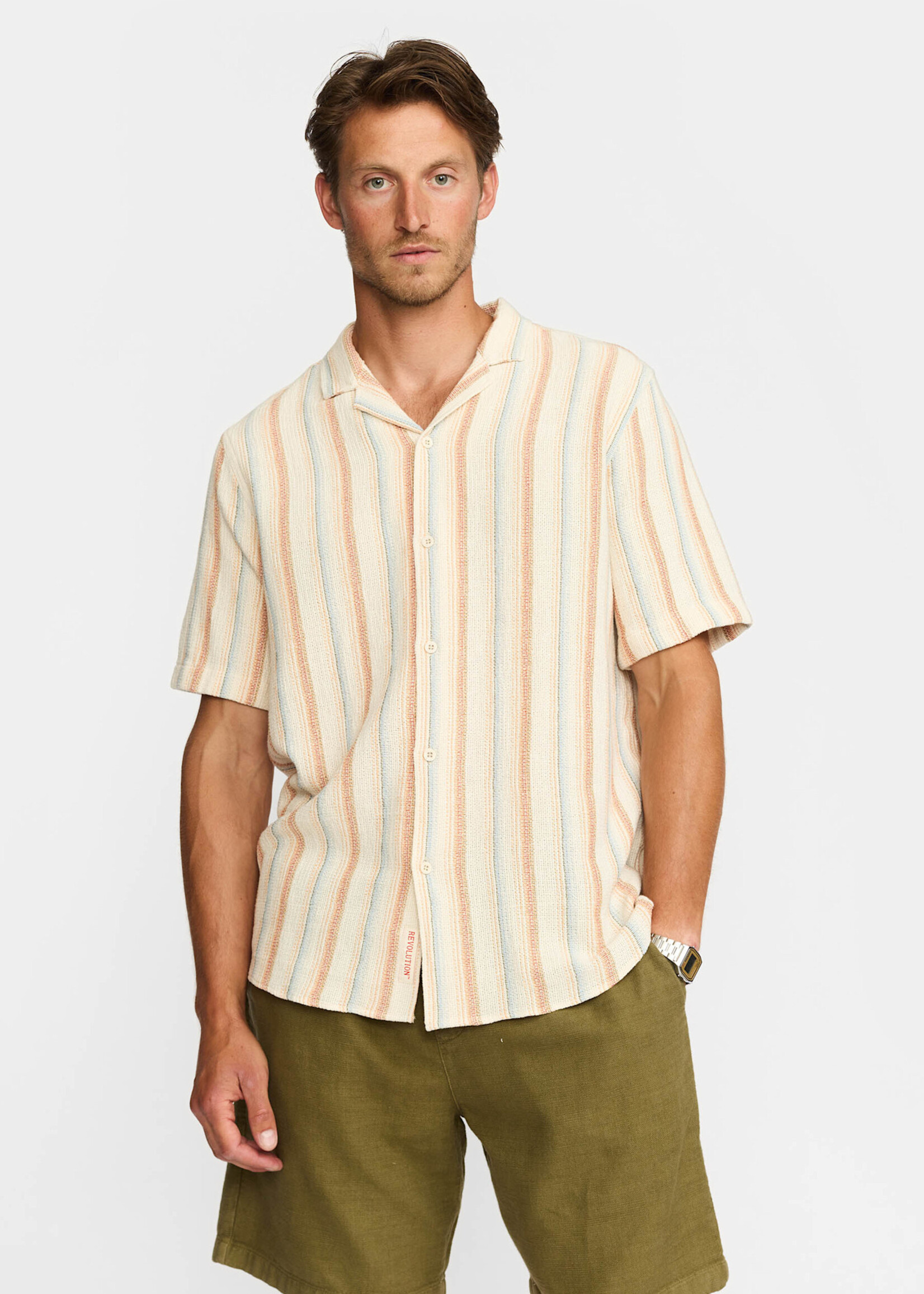 REVOLUTION 3242 Short-sleeved Cuban Shirt