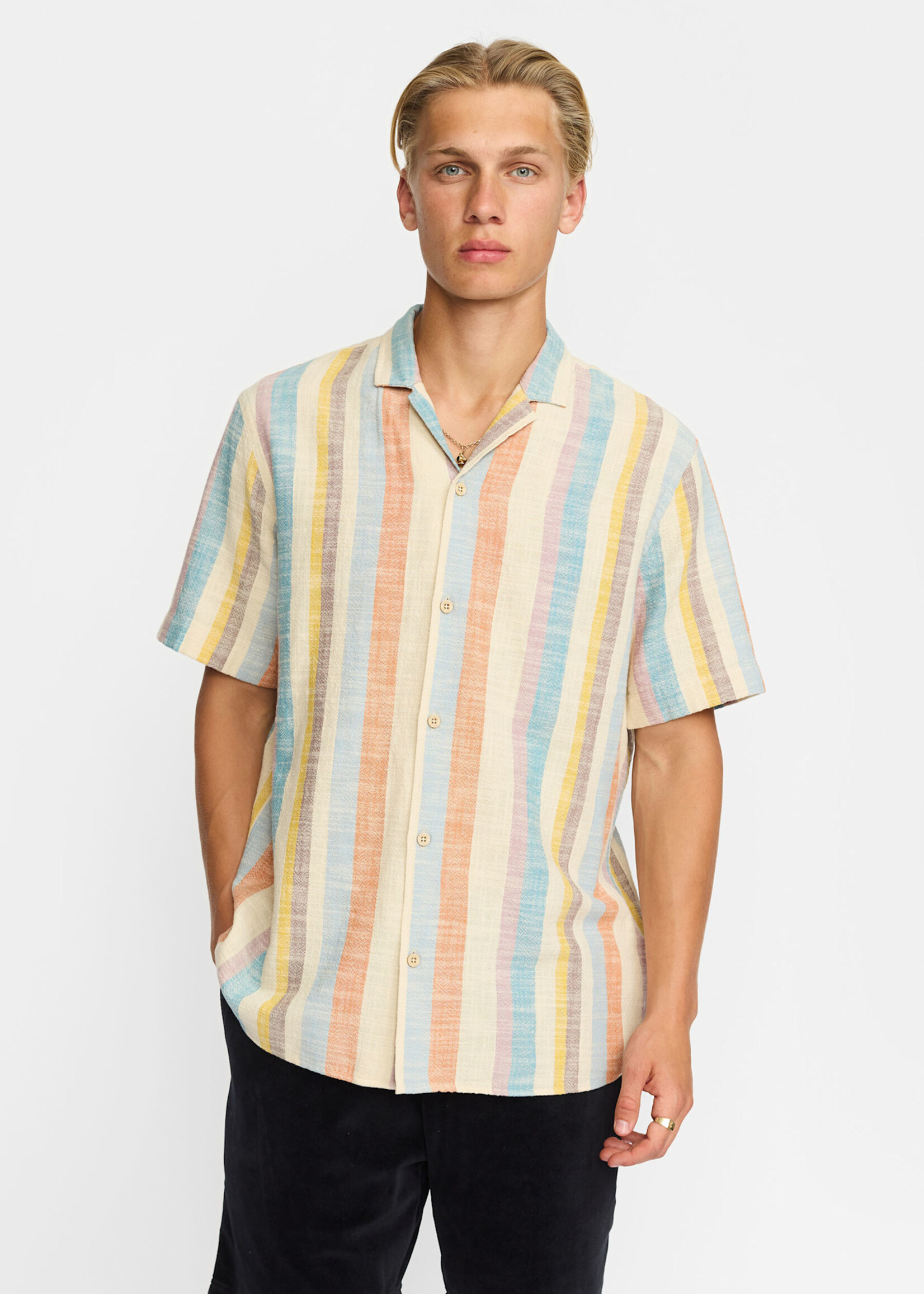REVOLUTION 3918 Short-sleeved Cuban Shirt
