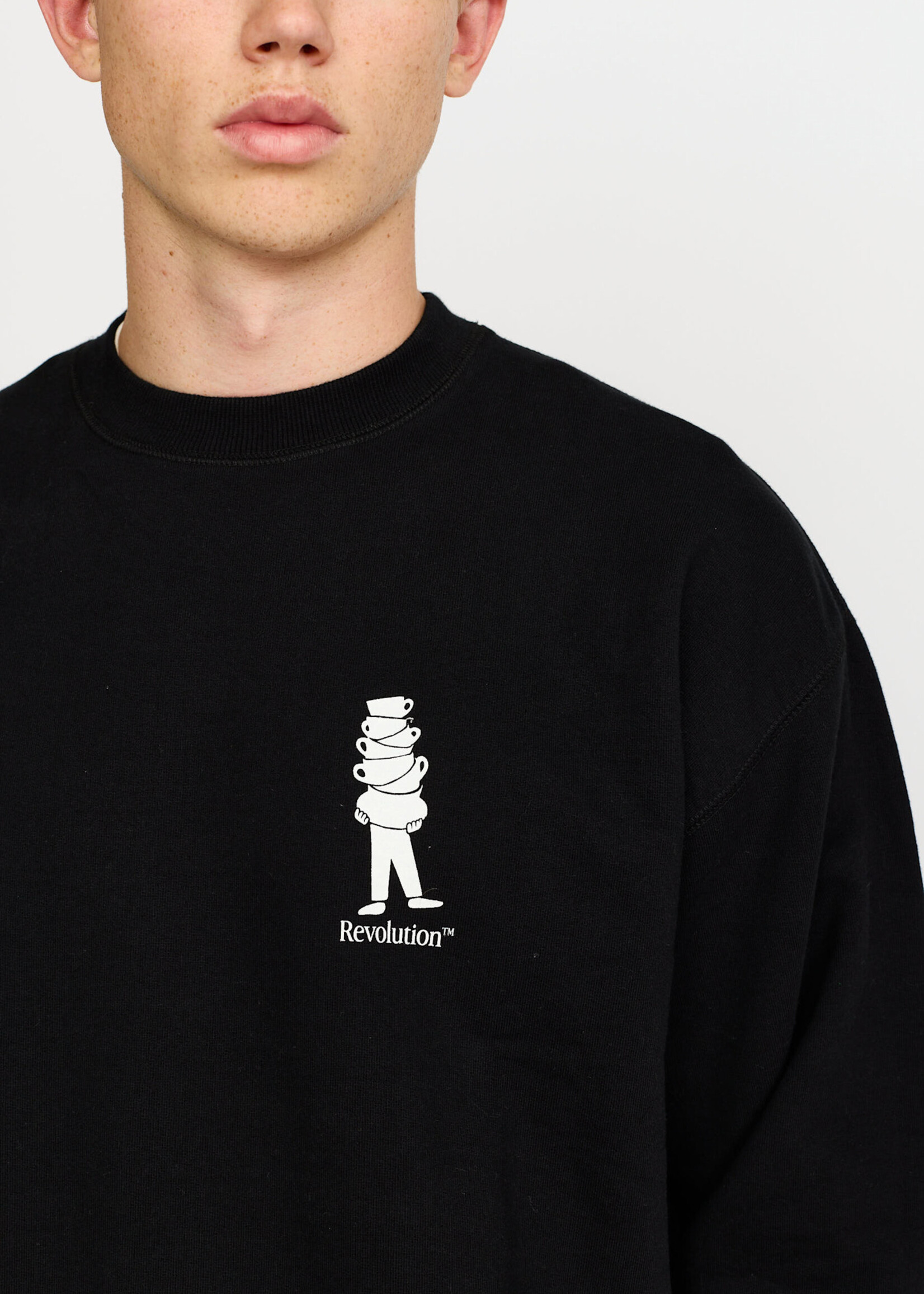 REVOLUTION 2813 BRE Printed Crewneck