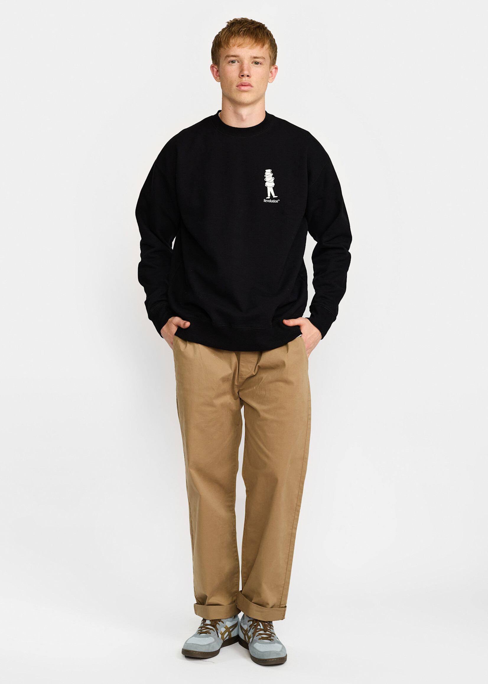REVOLUTION 2813 BRE Printed Crewneck