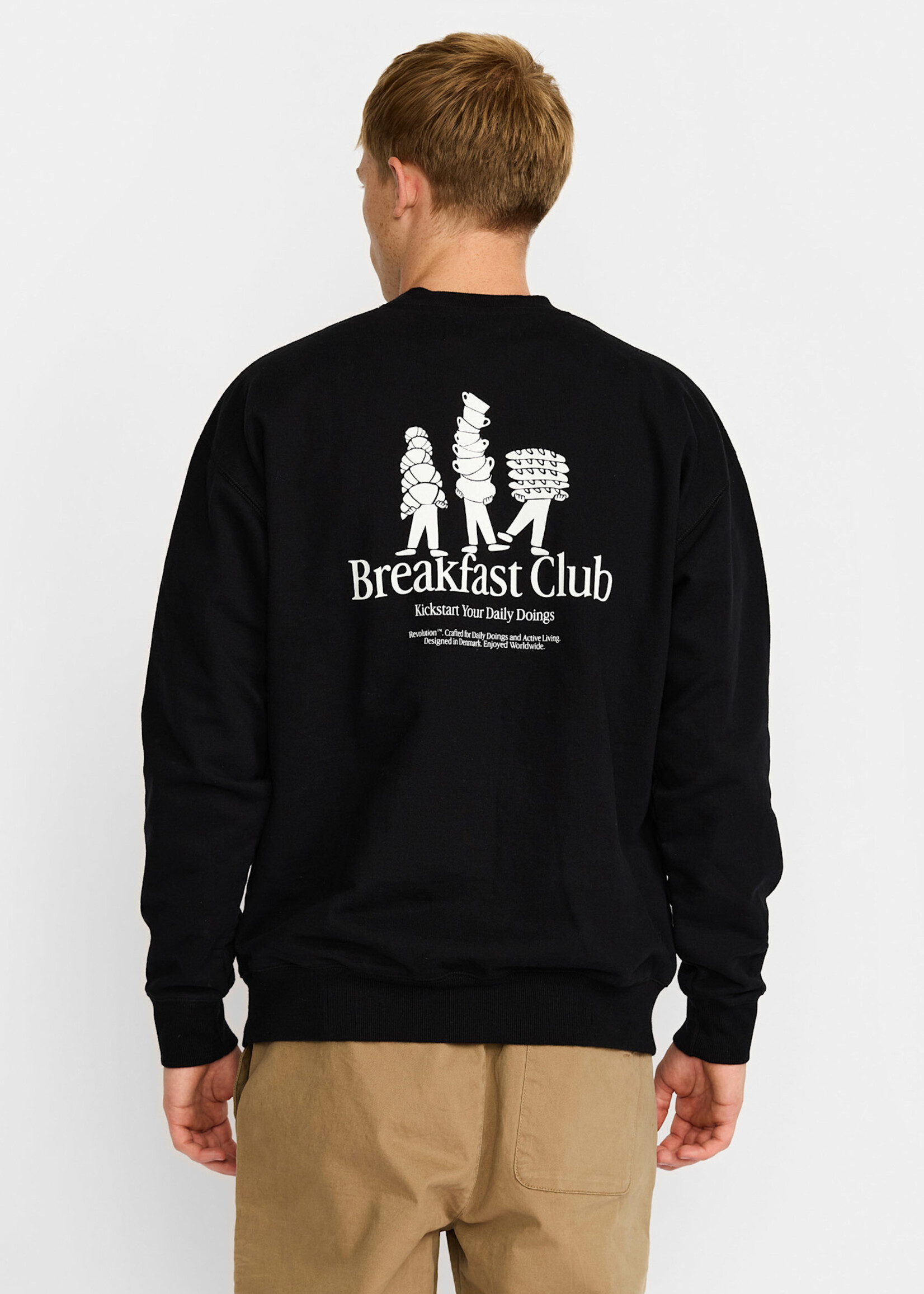 REVOLUTION 2813 BRE Printed Crewneck