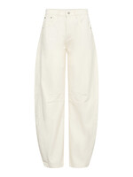 Haute L'Amitié Drew Barrel Panel Jeans White