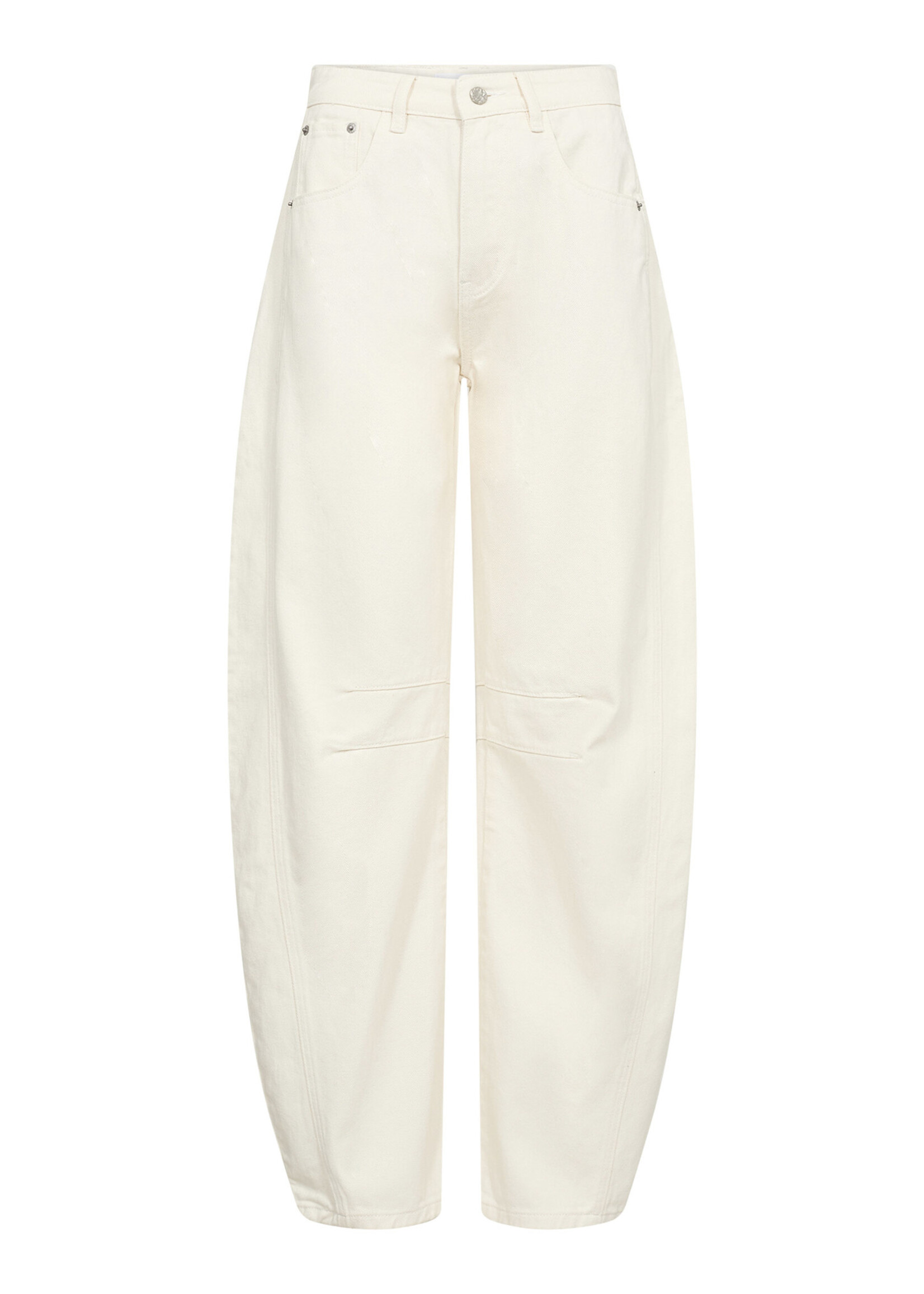 Haute L'Amitié Drew Barrel Panel Jeans White