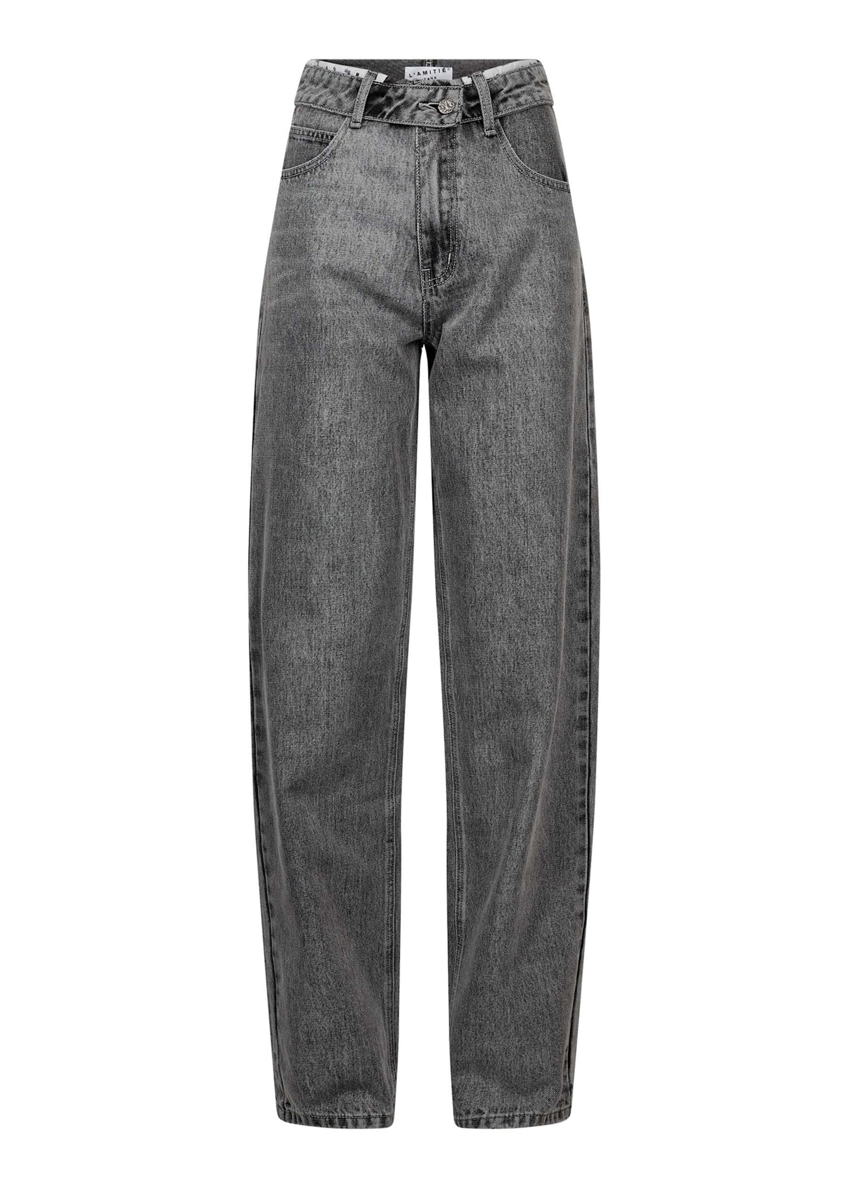 Haute L'Amitié Flip Barrel Grey Tall Jeans