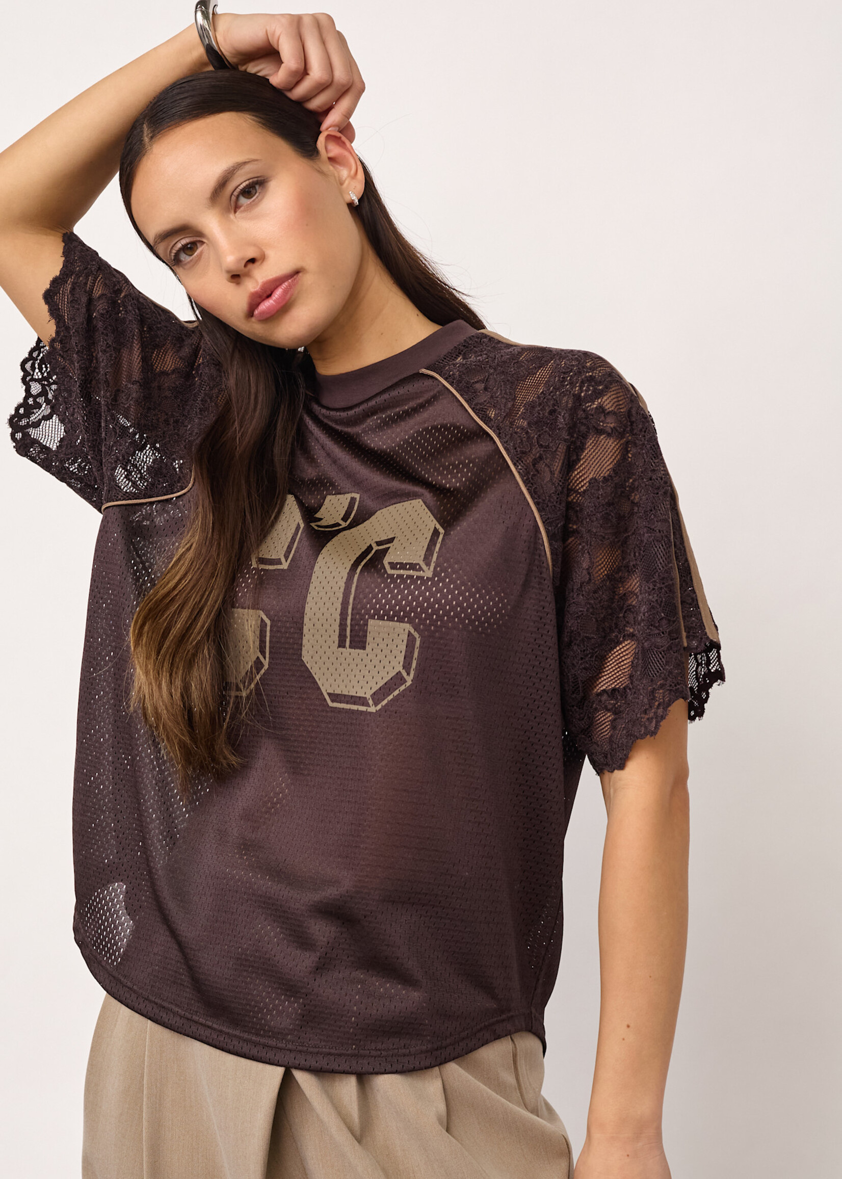 Cocouture TreyCC Logo Lace Tee