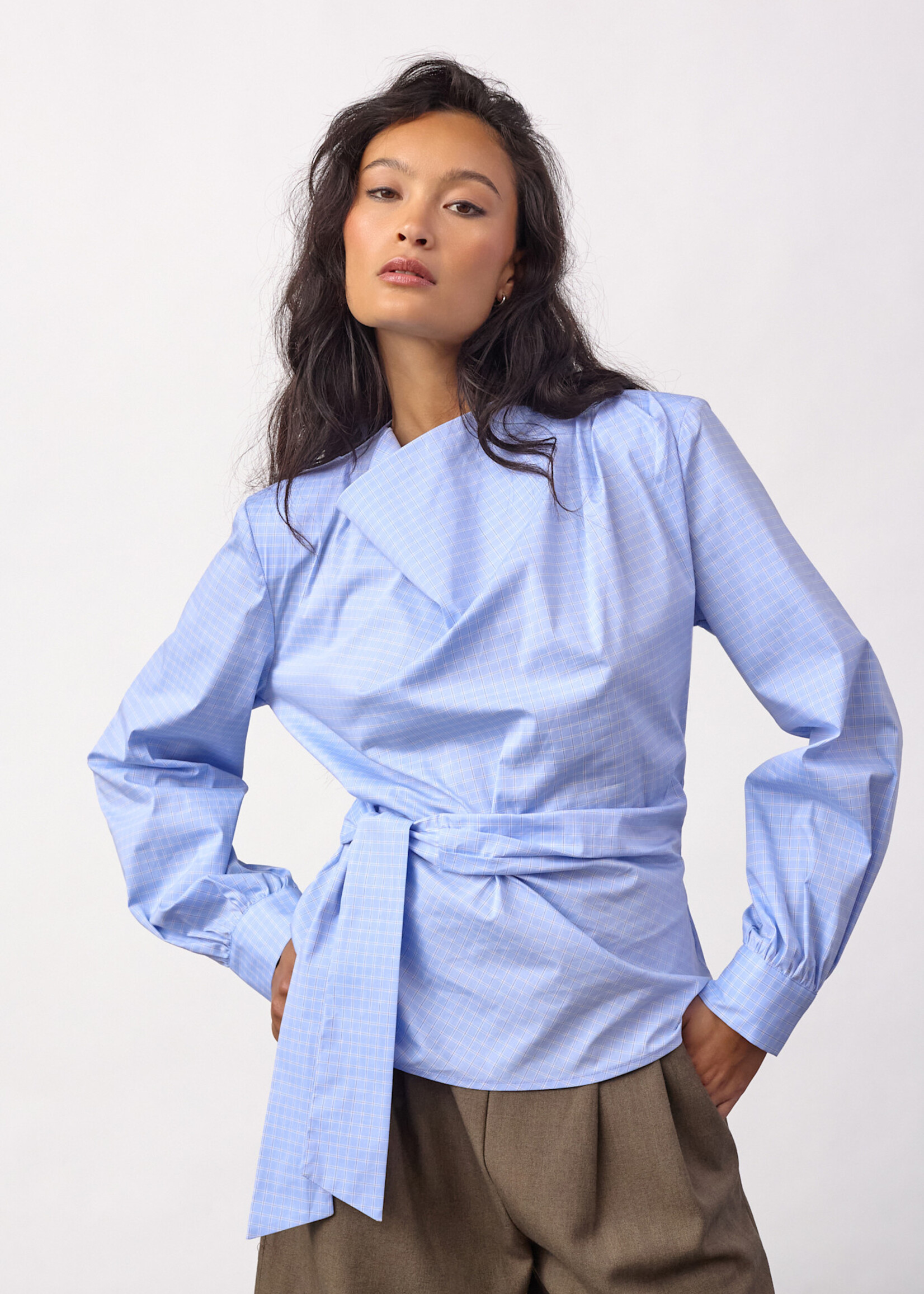 Cocouture GaianCC LS Tie Blouse