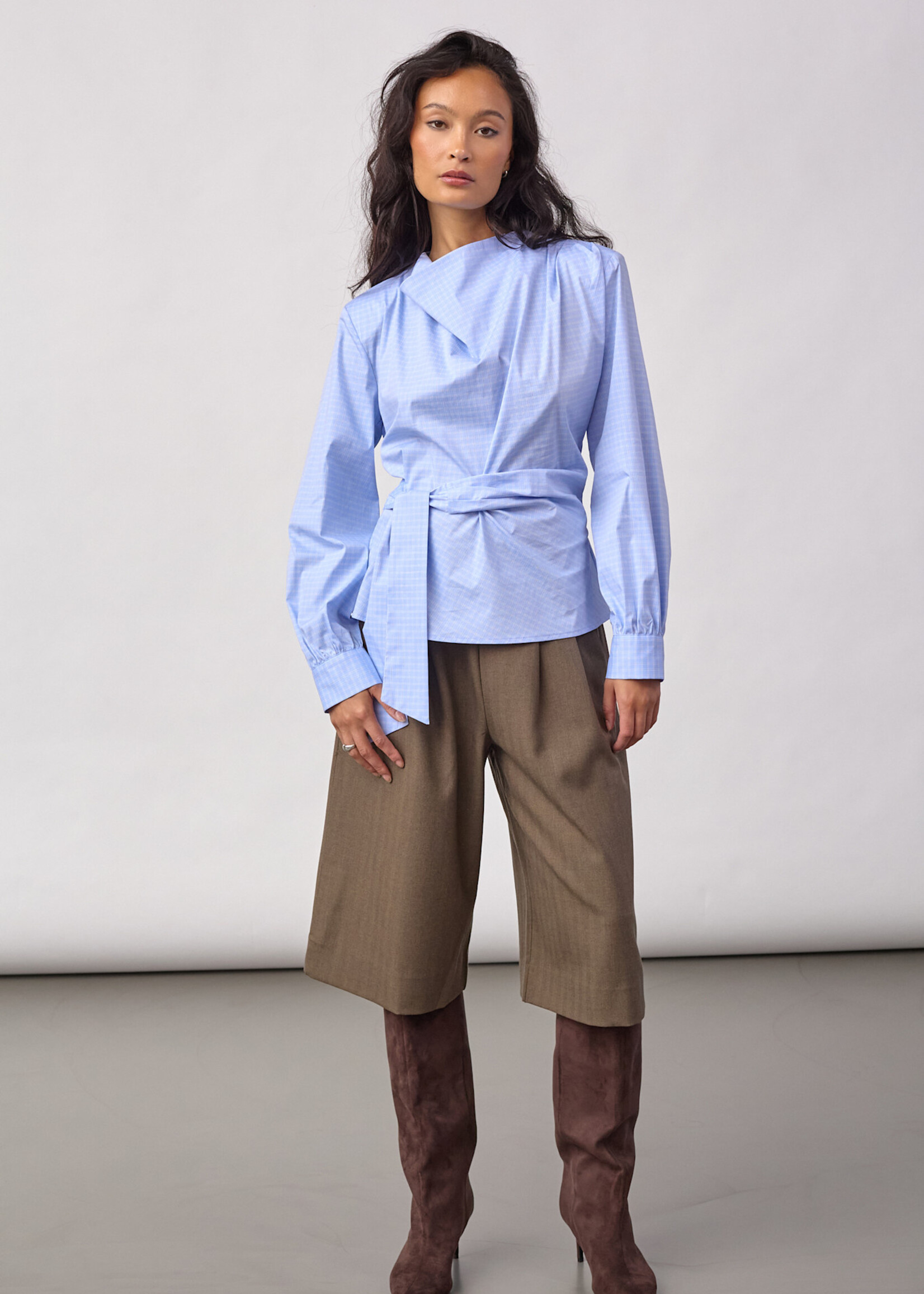 Cocouture GaianCC LS Tie Blouse