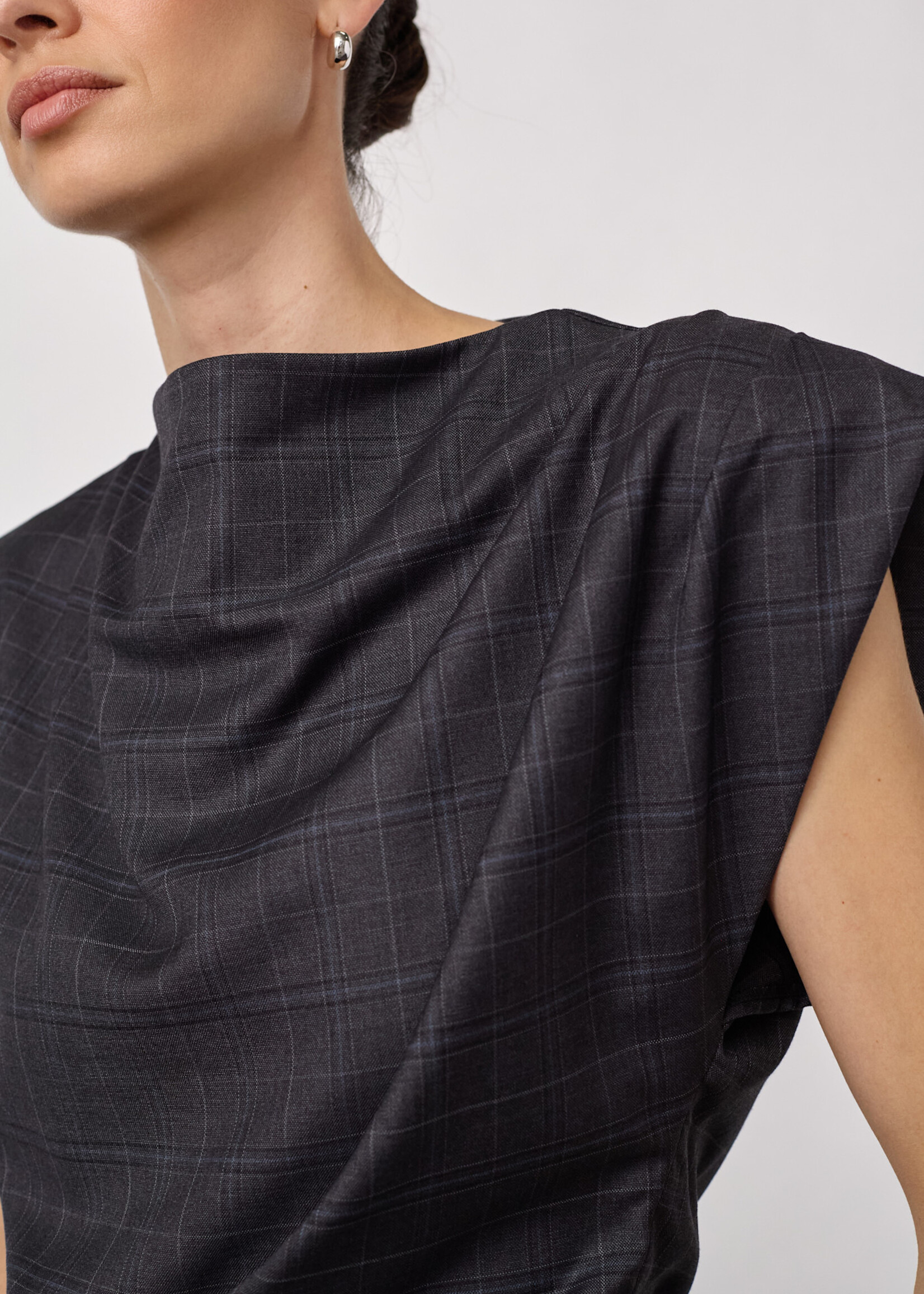 Cocouture EloraCC Check Pleat Top