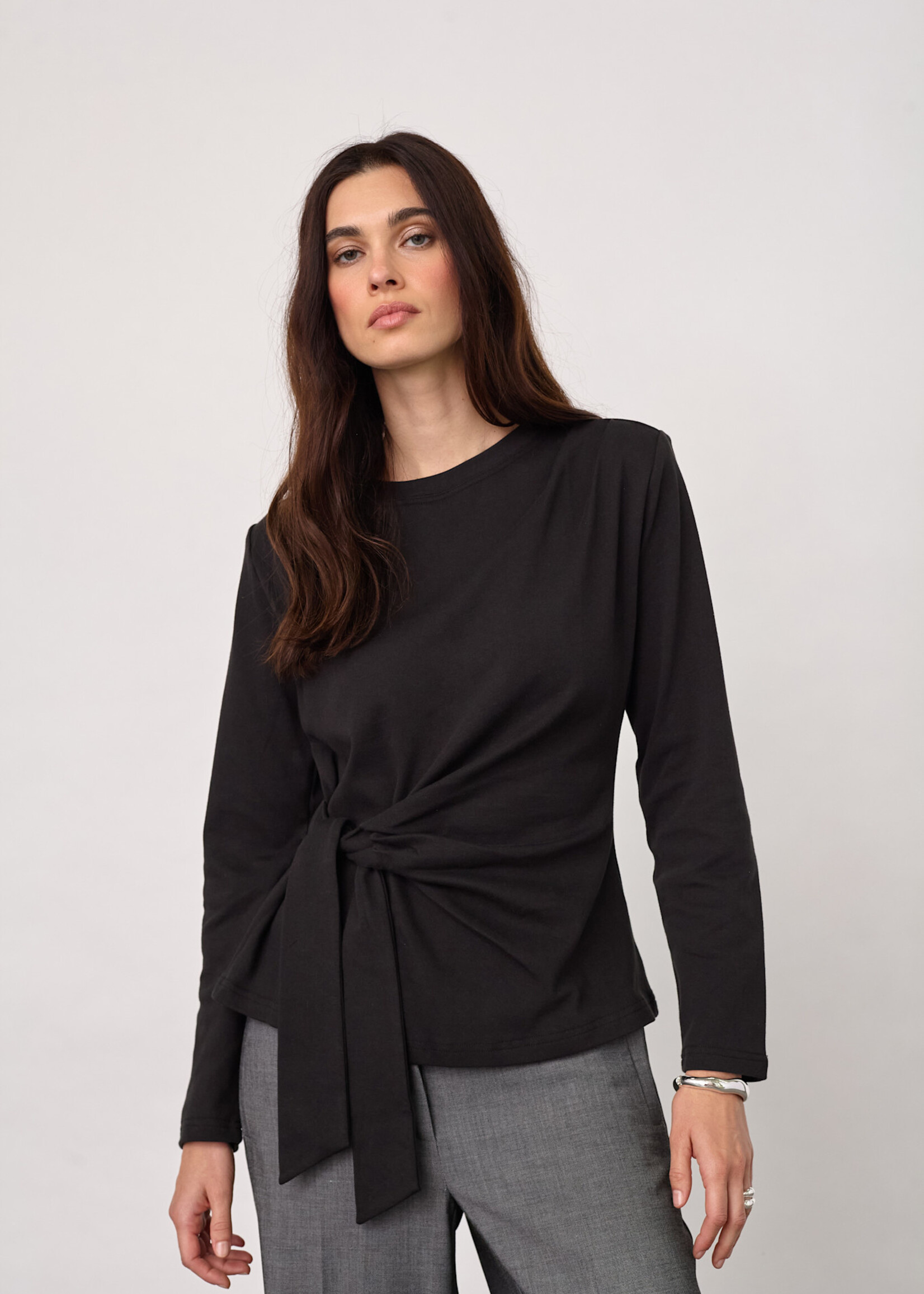 Cocouture OrianeCC LS Pleat Tie Tee