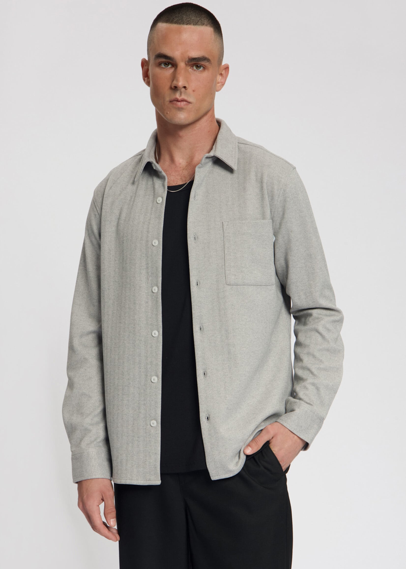 Law of the Sea TROY SOFT HERRINGBONE SHIRT