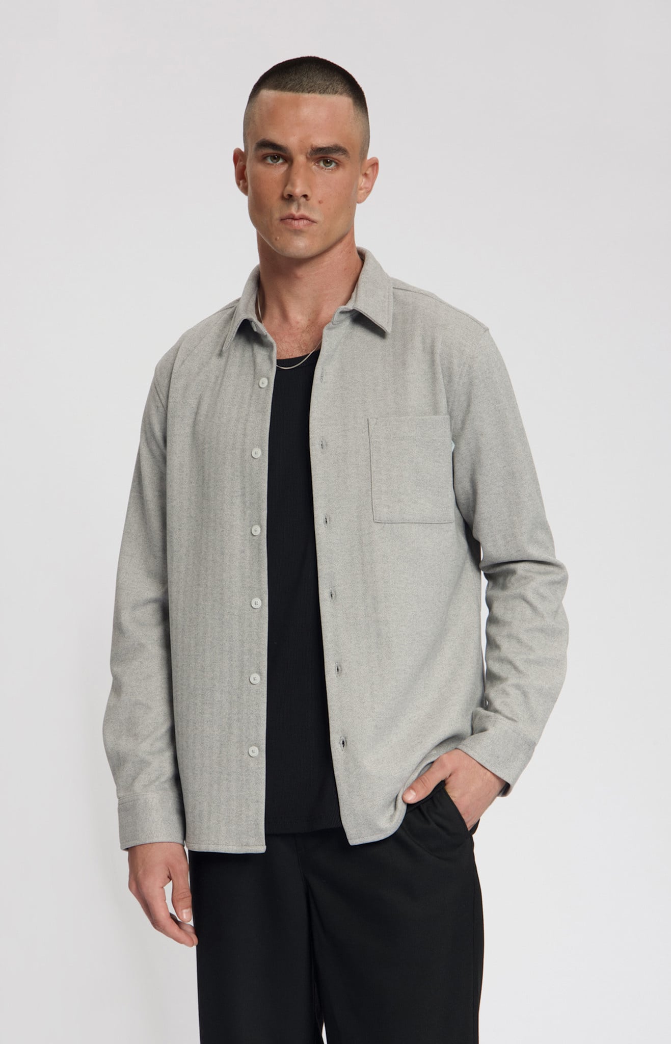 Law of the Sea TROY SOFT HERRINGBONE SHIRT