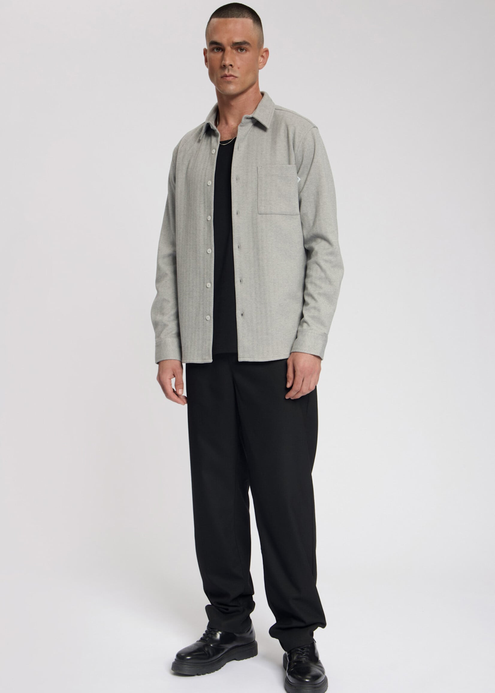 Law of the Sea TROY SOFT HERRINGBONE SHIRT