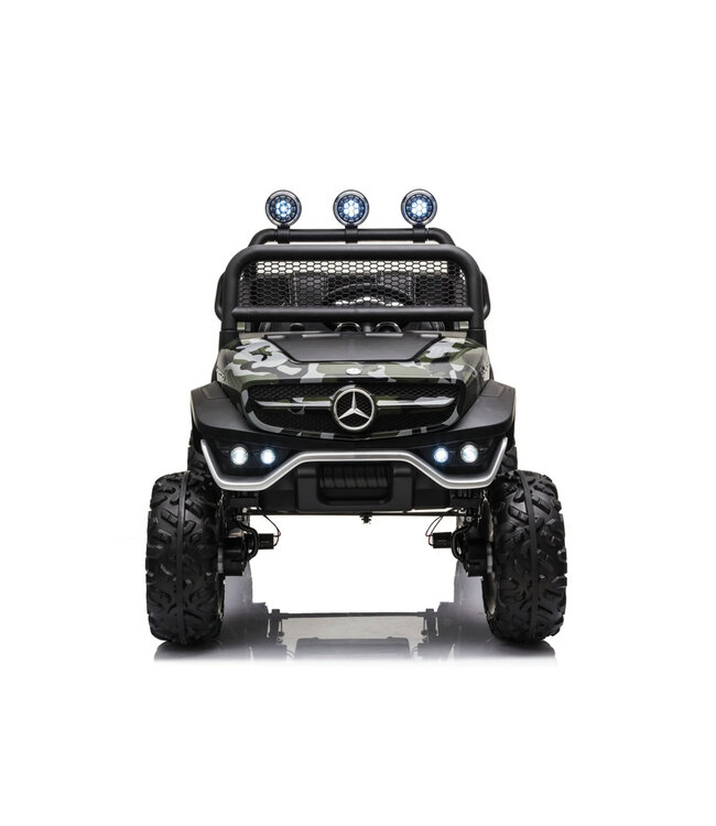 Mercedes-Benz Unimog, 12v elektrisk køretøj til børn med batteri, buggy med mange ekstraudstyr
