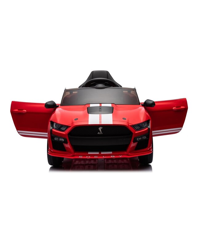 Ford Mustang GT500, 12-Volt-Elektro-Kinderauto mit Gummireifen, Ledersitz und mehr!