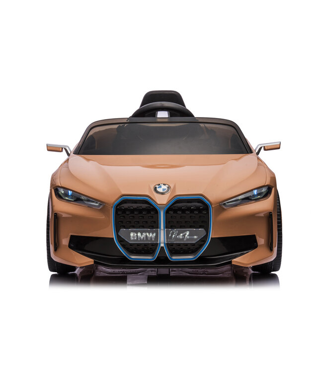BMW i4, elektrisches Kinderauto, 12V, Ledersitz, Musikmodul und mehr!