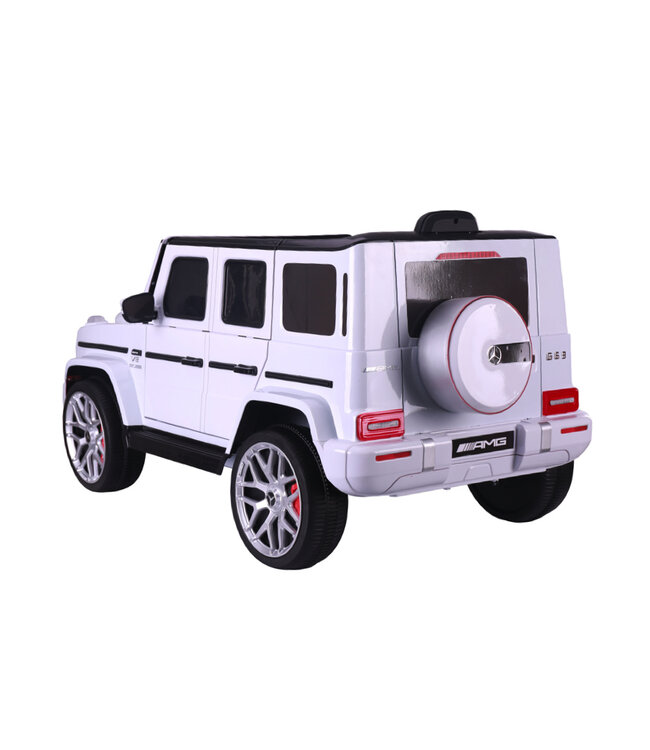 Mercedes G63, 12 volt Kinder Accu Auto, rubberen banden, leder zitje en meer!