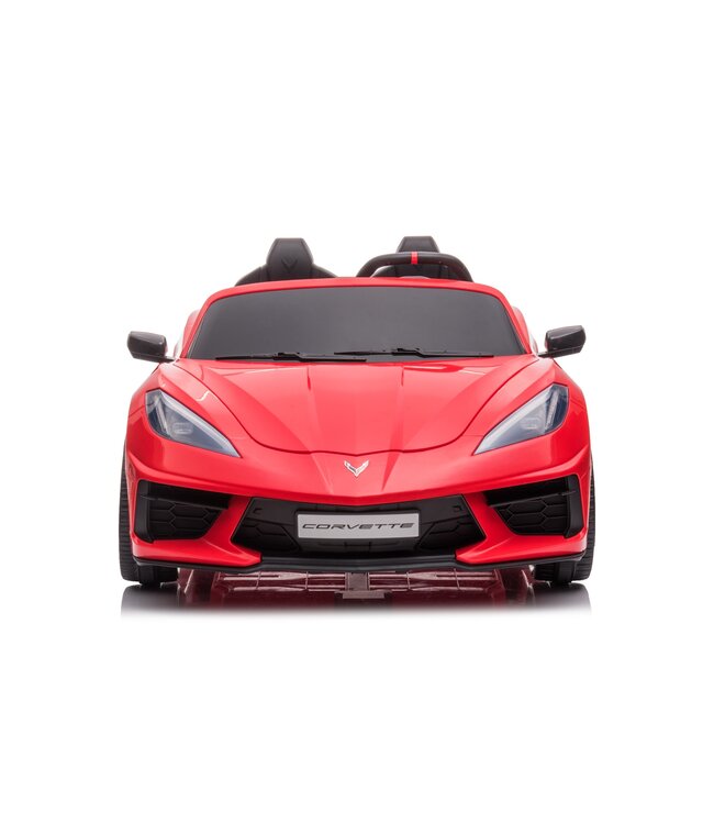 Corvette Stingray, 2-personers elektrisk børnekøretøj, 12 volt med gummidæk, lædersæde og meget mere!